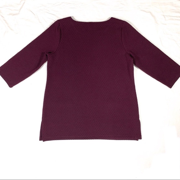 Coldwater CreekTop 3/4 Sleeve Plum - Picture 3 of 12
